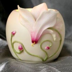 Cyclamen Votive candle holder - marble